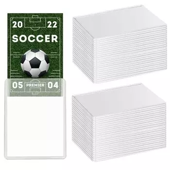 Coin Case Trading Card Top Loader Regular Card Loader Trading Card Storage PVC Material Folding and Scratch Prevention Ultra Transparent Clear White