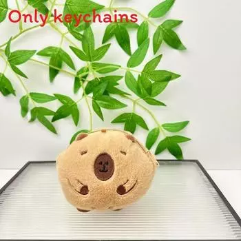 Coin Plush Capybara Purse Keychain Love Gold Ingot Embroidery Design Gift For StyleA