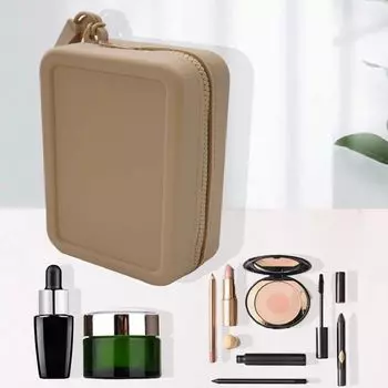 Coin Purse Silicone Cosmetic Bag Rectangle Small Item Bag Cute Multifunction Storage Bag Outdoor