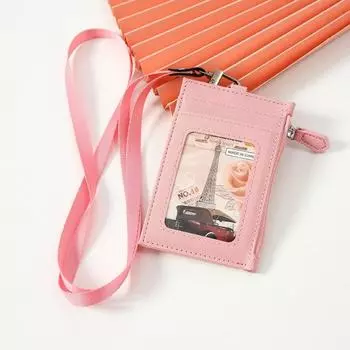 Coin Purse Student Card Bag Neck Lanyard ID Card Holder Fashion Card Badge Holder Office Supplies