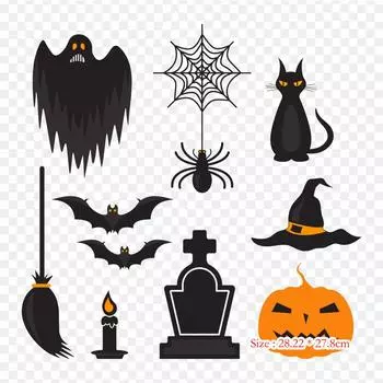 Coisas De Halloween Джек Скеллингтон Термопереносная печать виниловые нашивки наклейки для одежды аппликации своими руками моющиеся нашивки