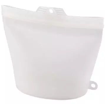 Cojit Frozen Water Bath Microwave OK Large Gusset Large Open Silicone Cook Bag Clear 1.8L