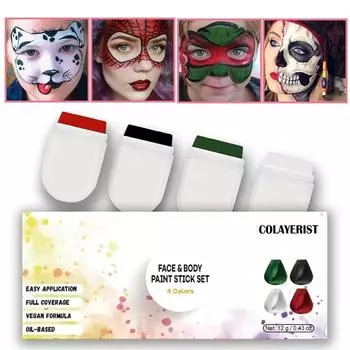 COLAYERIST Краска для лица и тела Stick Eye Halloween Makeup Crayon Costume