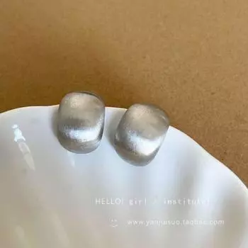 Cold Style Metal Brushed Earrings Female 2025 New Arrival Best Selling Design Sense Earrings Accessible Luxury Fancy Graceful Earrings Silver C- shaped brushed earrings