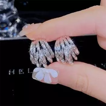 Cold Style S925 Women s Multi-Layer Niche Design Silver Needle Silver