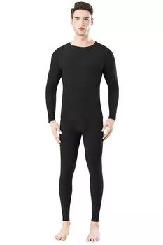 Cold Weather Warm Top and Bottom Thermal Brushed on Both Long Sleeve Pants For Winter [Nesseo] Men s Underwear, Innerwear, Set, Innerwear, Sides,