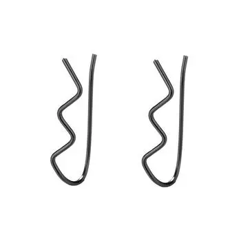 Cold Wind Earrings Female Simple Student Personality Trendy Anti-Lost Basic Black Men S Versatile Geometric Line Earrings