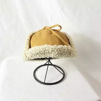 Cold Winter - Hat Women s Fleece Warm Outdoor Ski Hat Windproof Ear Protector Hat Pilot Hat Men s Tide M56-58cm жёлтый