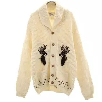 Coldwell 60s 70s Cowichan Made in Canada Nordic Long sleeve Shawl collar knit cardigan Men s Used