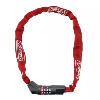 Coleman Bicycle Dial Chain Lock with Sleeve Lock, 4-Digit