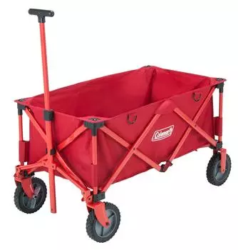 Тележка для переноски Coleman Carry Cart Outdoor Wagon Грузоподъемность около 100 кг со стопором Компактное хранение красный
