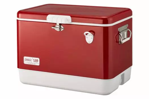 COLEMAN Охладитель Box 120th Anniversary Steel Belt Cooler 54QT приблизительно. 51л Холодосберегающая мощность 4 дня Красный