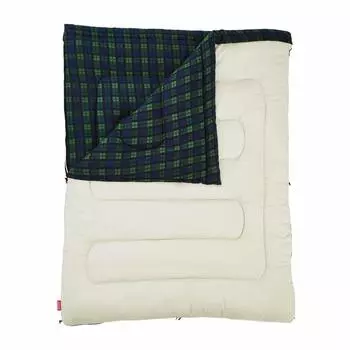 Coleman Sleeping Bag Fleece Adventure C0 Usable Temperature 0 Degrees Envelope Type Green Check 2000033804 кремовый