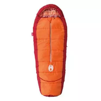 Coleman Sleeping Bag Kids Mummy Adjustable C4 Usable Temperature 4 degrees Mummy Type Orange 2000027271
