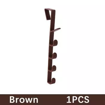 Colgador De Puerta De Acero Неокисляемый ганчо де Almacenamiento Doble En Forma De S Para Bao Cocina Organizador De Puerta коричневый
