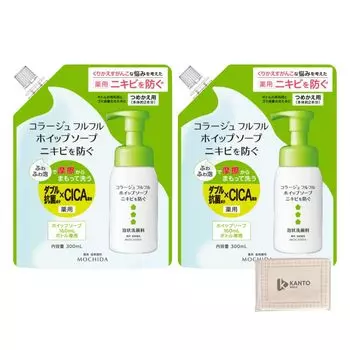 Collage Furufuru Green Whipped Soap Пенящееся очищающее средство для лица от прыщей 300 мл x Набор [Refill 2]