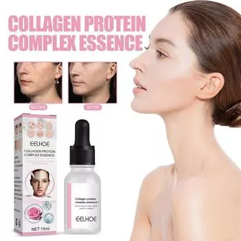 Collagen Essence Гиалуроновый протеиновый комплекс Улучшает тон кожи Сыворотка для лица с исчезновением пятен, 15 мл