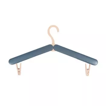 Collapsible Travel Hangers Lightweight Foldable Space-Saver Closet Clothes Hangers with Hidden Clips for Jackets Pants One Size