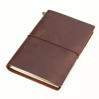 Collasaro кожаный блокнот из натуральной кожи ежедневник формата А5 (коричневый)