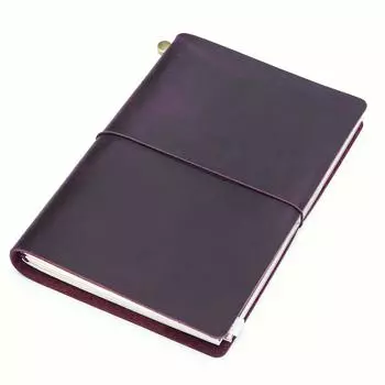 Collasaro кожаный блокнот из натуральной кожи ежедневник формата А5 (фиолетовый)