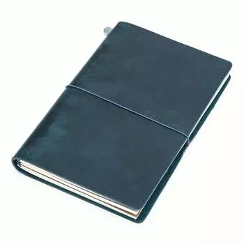 Collasaro кожаный блокнот из натуральной кожи ежедневник формата А5 (синий)