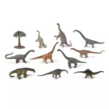 COLLECTA Набор фигурок травоядных динозавров CollectA Mini Box Sauropod, набор из 11 предметов A1213