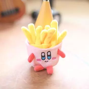 Collectible Plush Kirby Toy Keychain With Pp Cotton Fill Gift For Anime Fans Kirby Fries