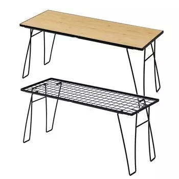 Collection Field Shelf Width 90cm Type Set of 2 Steel Frame 1 Bamboo Top Board Included Carry Bag Included Table Storage Shelf Solo Duo Camping
