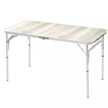 Collection Outdoor Heat and Water Height Adjustment Width 120 x Depth 60 x Height White Wood Grain [Campers Yamazen] Table, Camping, Outdoor,
