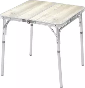 Collection Outdoor Heat and Water Height Adjustment Width 60 x Depth 60 x Height White Wood Grain [Campers Yamazen] Table, Camping, Outdoor,