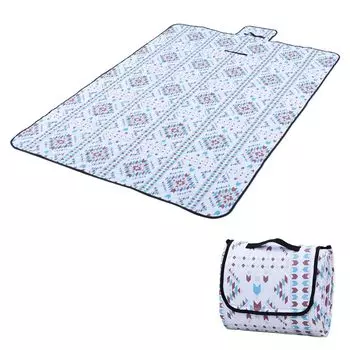 Collection Picnic Sheet 150 x 200 cm Thick Filling Water Repellent Waterproof Insulated Aluminum Foldable Lightweight Compact Outdoor Camping Picnic белый