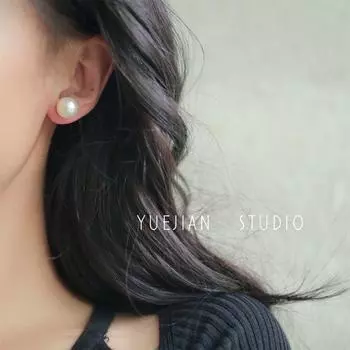 Collector Women s French Retro Mosquito Coil Pearl Stud Earrings Pair of 12mm ear needles