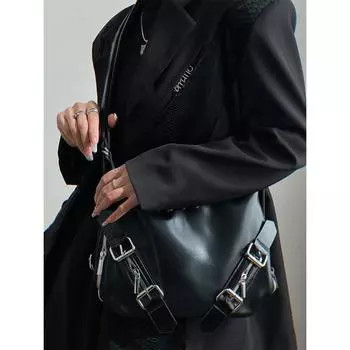 College Style Backpack for Women with High-end Dark Sweet Tote Bag Versatile Hot Girl Multi-purpose One-shoulder Crossbody Bag