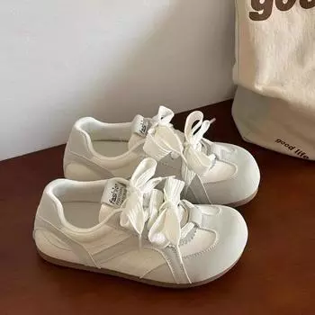 College style casual little white shoes women s spring and autumn new fashion versatile puff shoes student sports shoes 35