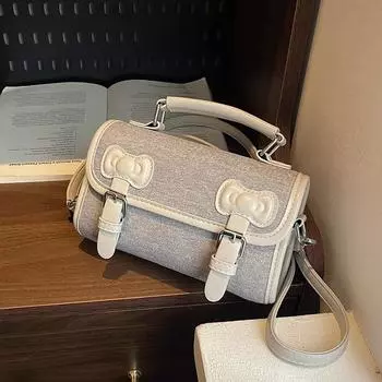 College style fashion bag women s new trendy summer fashion backpack single shoulder oblique span portable small square bag серый