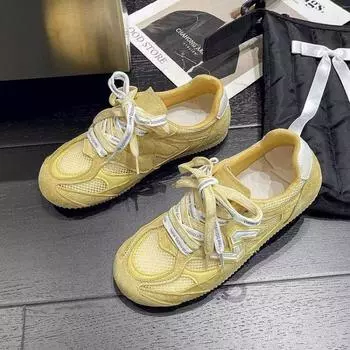 College style fashion trend women s shoes summer new mesh breathable sports shoes versatile casual 35