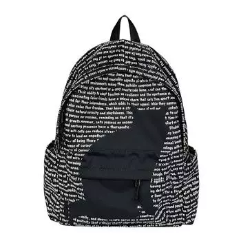 College Style Large Capacity Student Schoolbag Women Kitten Printed Backpack чёрный