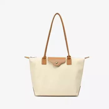 College Style Large Capacity Work Commute Waterproof Computer Shoulder Tote Bag for Women Travel Texture Lightweight Large Bag чёрный