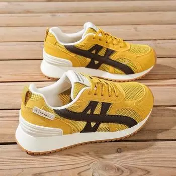 College style mesh breathable sneakers summer rubber sole fashion running shoes student leisure 35