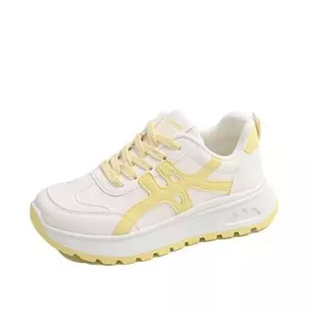 College style rubber sole running shoes women s new street shot versatile little white shoes student platform sports shoes 35