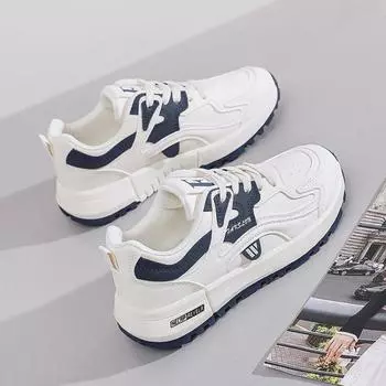 College style sports shoes women s spring new versatile fashion running white shoes casual dad shoes 35