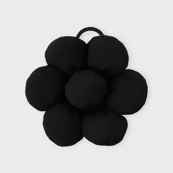 Collet Big Flower Padded Keyring Black