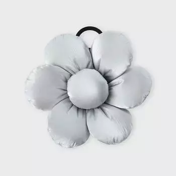 Collet Big Flower Padded Keyring Silver