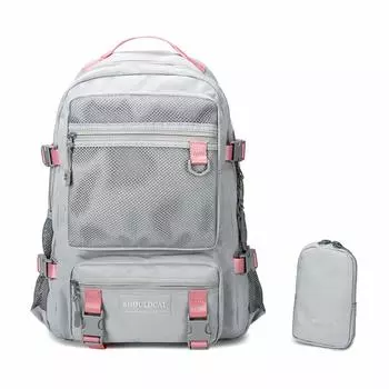 Collision 3 Layer поставляется с независимым мини-большим контейнером для хранения A4 дюймов, поставляется с ремнем для фиксации полиэстера для поездок на работу и обратно, серый, розовый [FANDARE]