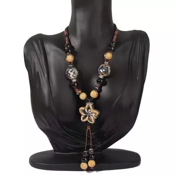 Collision Necklace Pendant Ethnic Niche Style Bohemia Pendant Mid-Ancient New Chinese Style Accessories Retro