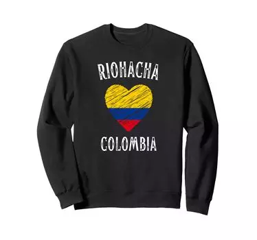 Colombia Flag Heart Riohacha City Sweatshirt