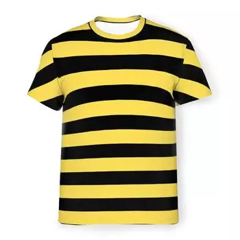 Цветная 3D-печать Мужская футболка Me Before You Черно-желтые полосы Персонализируйте мужскую тонкую футболку Хипстерские топы S
