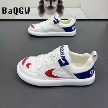 Color Block Designer Platform White Sneakers Men Soft Comfortable Shoes Unisex Casual Sneakers Lightweight Trend Men Shoes 35