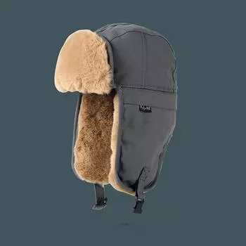 Color Blocking Thunderbolt Hat Male Thickened Outdoor Skiing Warm Ear Protection Hat Female Cycling Anti-wind Chill Autumn and Winter One Size хаки