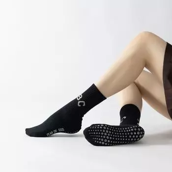 Color Discount Xyabc Comfortable Frisbee Wicking Breathable Knee Socks Yoga Socks Pressure Calf Socks Pilates Socks Black